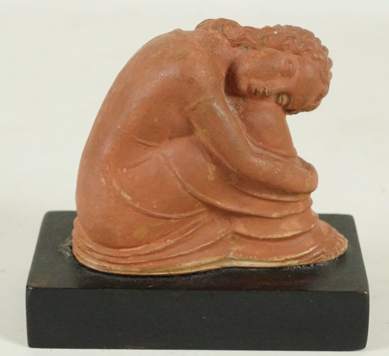FRED KORMIS TERRACOTTA SCULPTURE: FRED KORMIS TERRACOTTA SCULPTURE. Height: 4 1/2 in. by Width: 5 in. by Depth: 3 in.