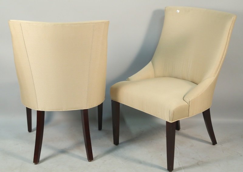 SET OF EIGHT CONTEMPORARY CURVED BACK ARMCHAIRS (1 of 1)