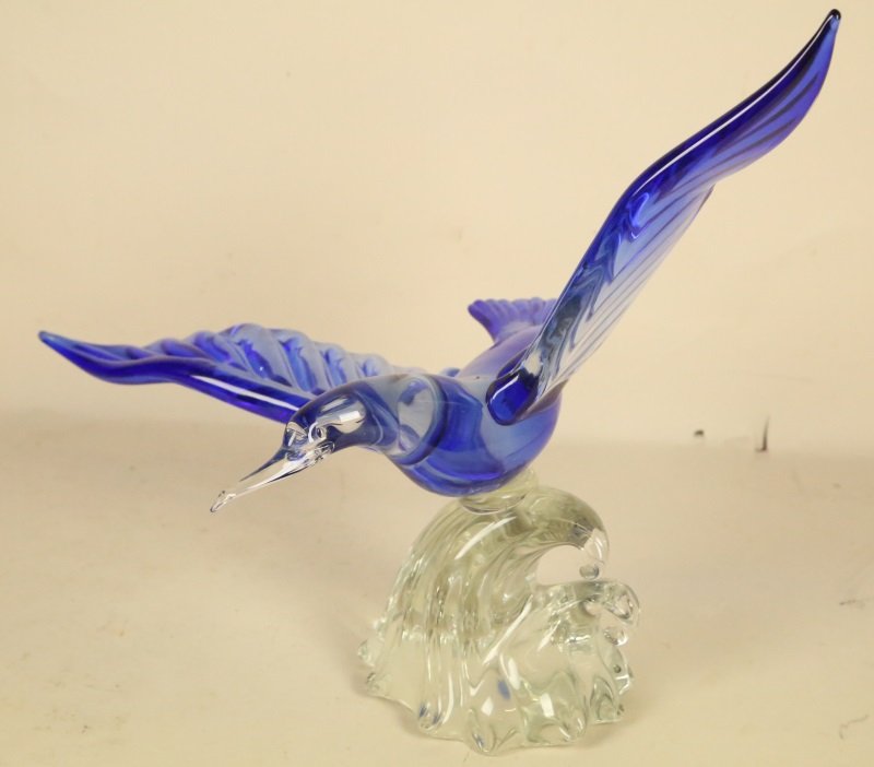 ALFREDO BARBINI ART GLASS BIRD SCULPTURE (1 of 3)