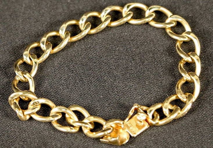 14kt Yellow Solid Gold Link Bracelet