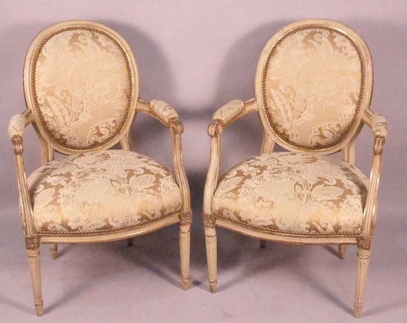 PAIR OF 18th CENTURY FRENCH ARMCHAIRS (1 of 3)