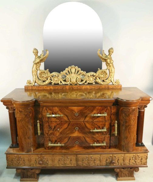 1930's FRENCH ART DECO BURLED WALNUT CHEST (1 of 6)