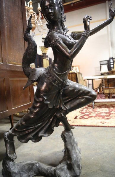 INDIAN DANCING GODDESS  BRONZE SCULPTURE (1 of 10)