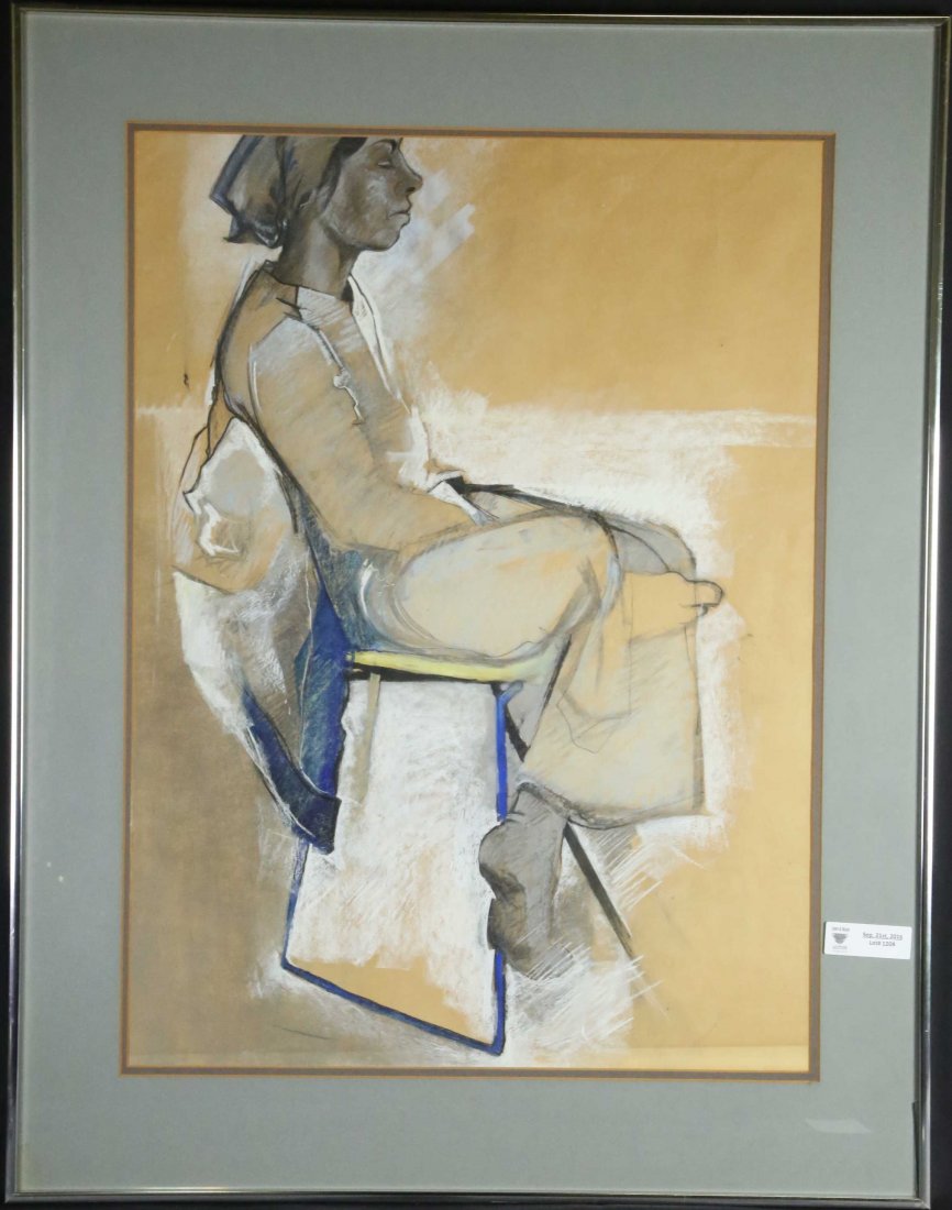 JOHN ALEXANDER FEMALE DRAWING: JOHN ALEXANDER FEMALE DRAWING. NOT CURRENTLY SIGNED BUT CAN BE SIGNED BY THE ARTIST. Height: 36 & 28 in. by Width: 28 & 21