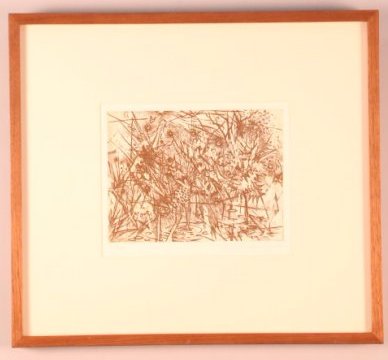 JOHN ALEXANDER "ABSTRACT" LITHOGRAPH #7/20: JOHN ALEXANDER "ABSTRACT" LITHOGRAPH, EDITION NUMBER 7/20. Height: 15 & 6 in. by Width: 16 1/2 & 8 in.