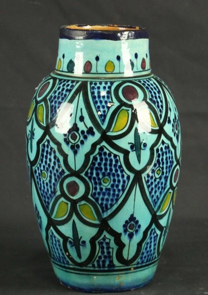 GLAZED EARTHENWARE PERSIAN VASE (1 of 1)