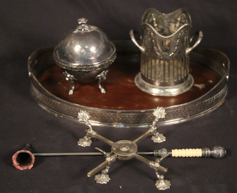 FIVE PIECE MIXED SILVER PLATE LOT (1 of 1)