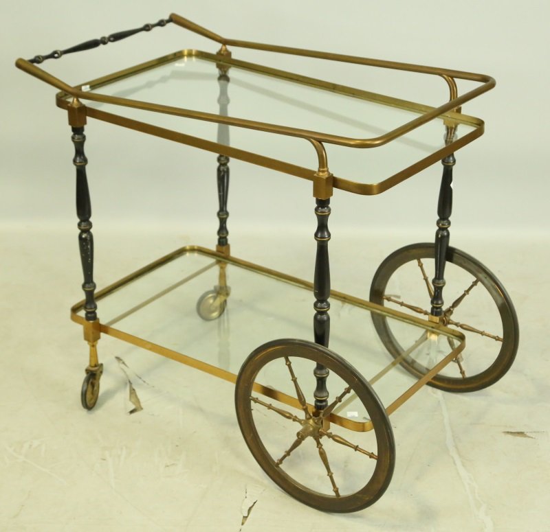 VINTAGE BRASS BAR CART (1 of 3)