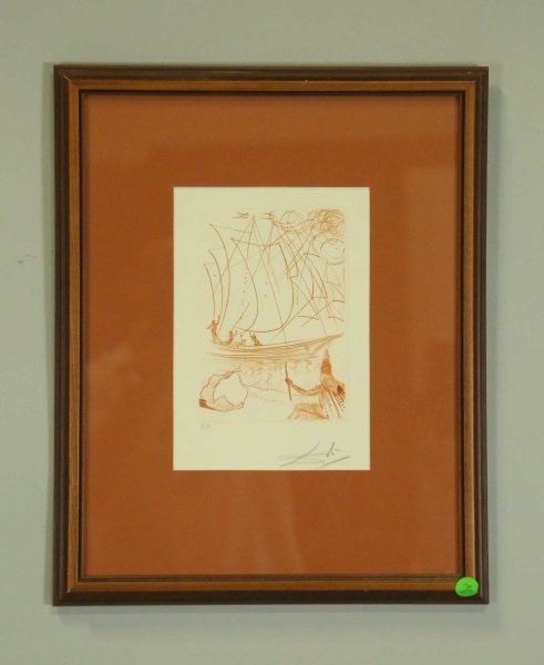 SALVADOR DALI "LAS REINAS DEL SAIL": SALVADOR DALI "LAS REINAS DEL SAIL" ARTIST PROOF. Height: 17 & 9 in. by Width: 14 & 6 in.