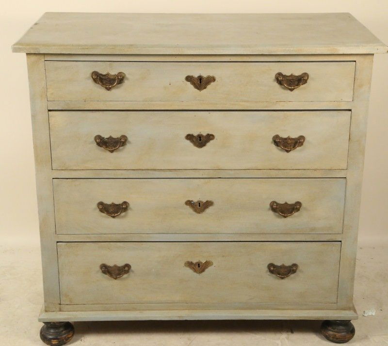19th CENTURY GERMAN PAINTED CHEST OF DRAWERS (1 of 8)