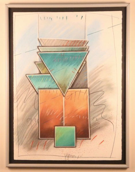 CONTEMPORARY SIGNED & DATED PASTEL ON PAPER (1 of 3)