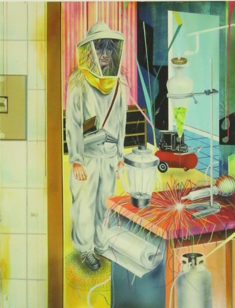 CLAYTON BROTHERS "BEE KEEPER" PRINT: CLAYTON BROTHERS "BEE KEEPER" PRINT. Height: 30 & 15 in. by Width: 24 & 12 in.