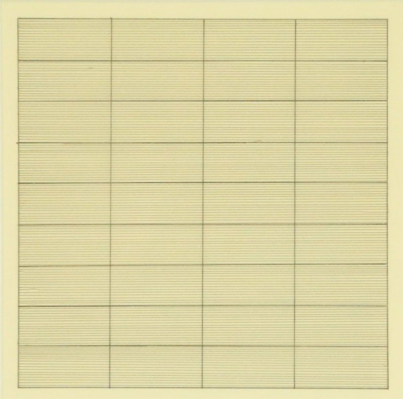 AGNES MARTIN "ABSTRACT" GRAPHITE ON PAPER DRAWING (1 of 6)