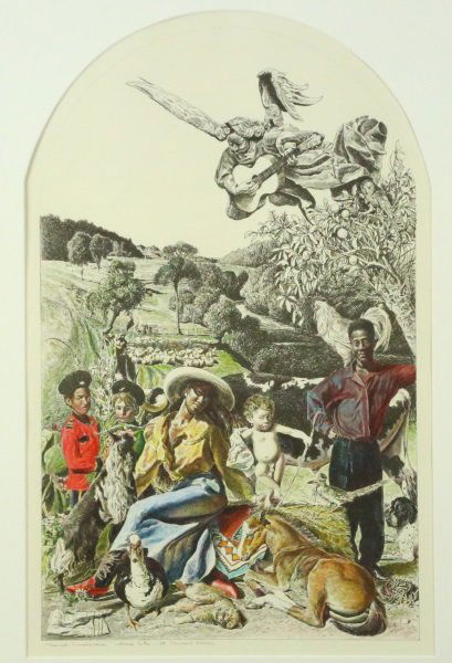 KERMIT OLIVER "SACRED CONVERSATION" LITHOGRAPH (1 of 5)