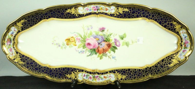 19th CENTURY RUSSIAN PORCELAIN SERVING PLATTER (1 of 3)