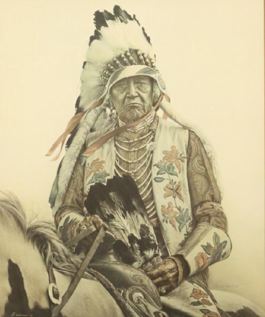 NATIVE AMERICAN CHIEF PRINT, EDITION #956/1500 (1 of 3)