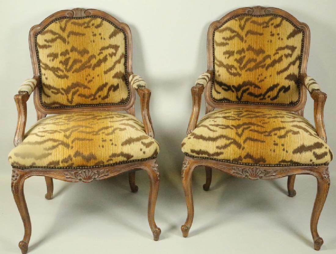 PAIR OF FRENCH STYLE ARMCHAIRS (1 of 6)