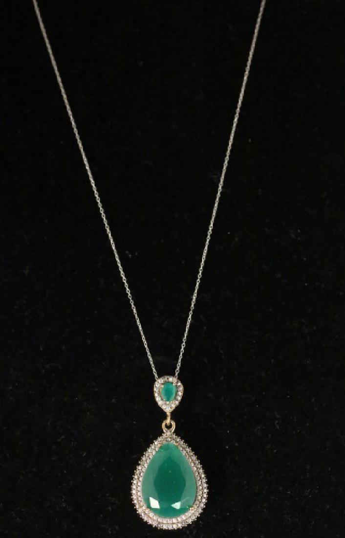 9 CT. GENUINE EMERALD ESTATE PENDANT (1 of 2)