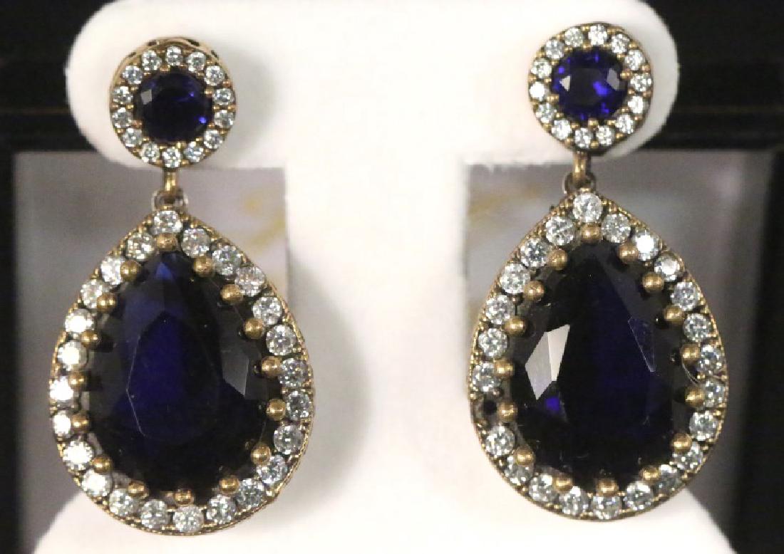PAIR OF 10 CT. SAPPHIRE ESTATE  EARRINGS (1 of 2)
