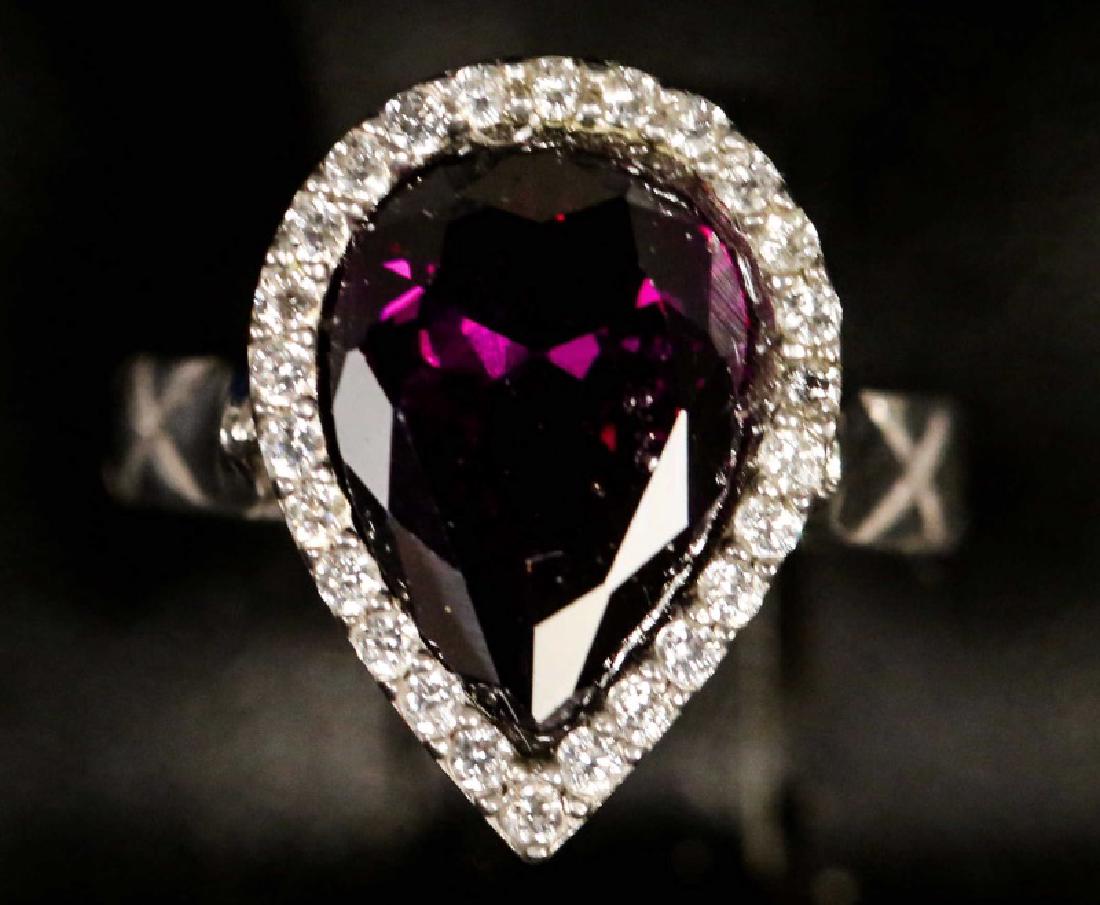 3 CT. PEAR CUT AMETHYST ESTATE RING (1 of 2)