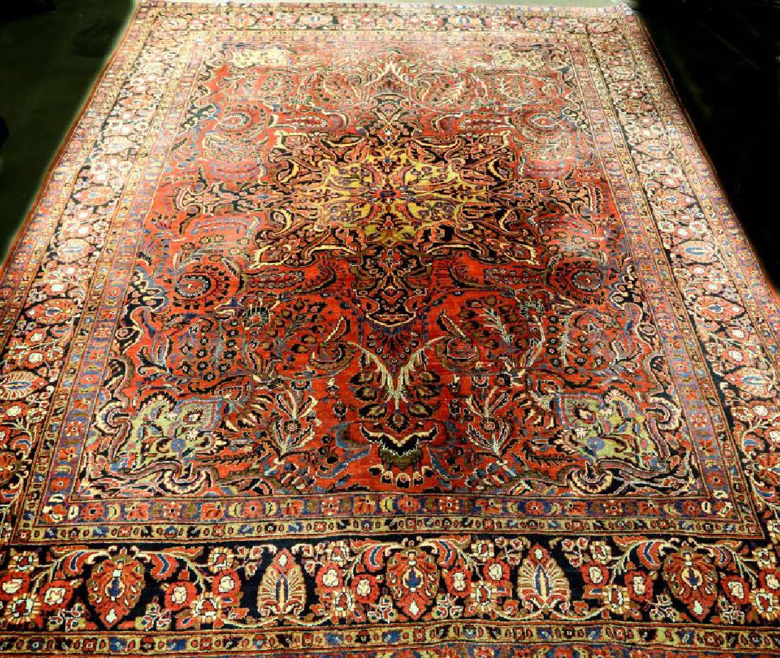 SEMI-ANTIQUE HAND KNOTTED PERSIAN WOOL RUG (1 of 4)