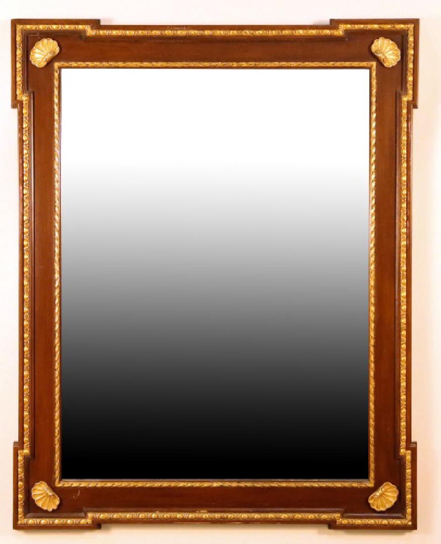 CARVED & GILDED FRAMED BEVELED GLASS MIRROR (1 of 2)