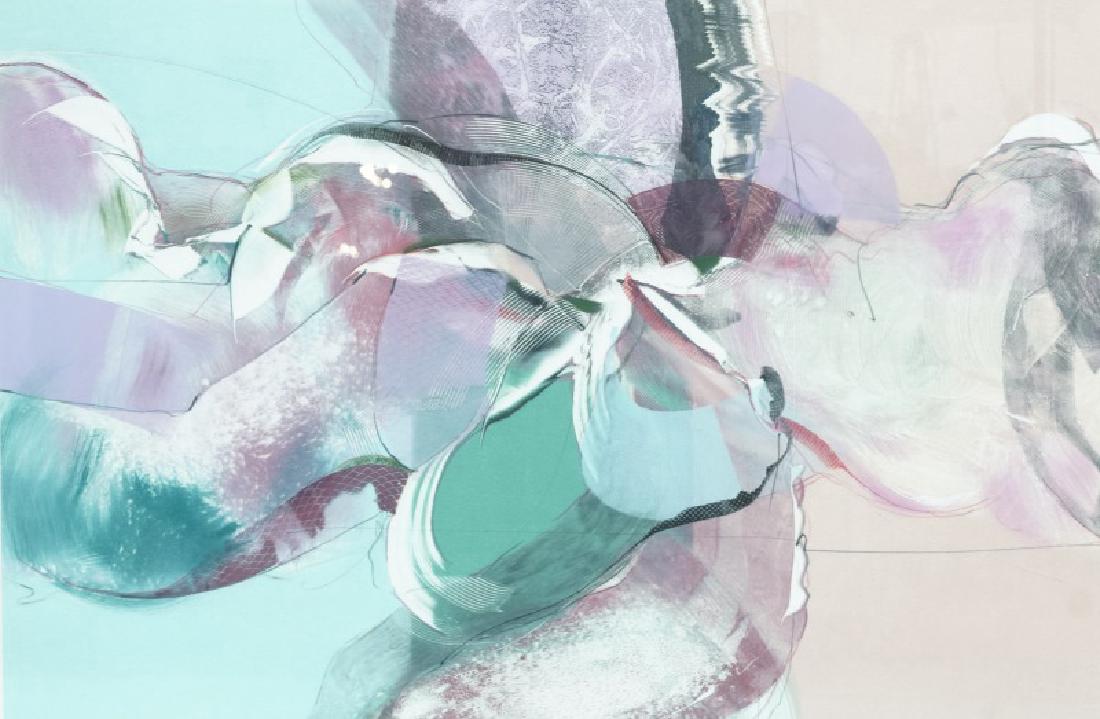 PENCIL SIGNED ABSTRACT PRINT, EDITION #1/1, 1988 (1 of 2)