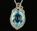 28.83 CT. BLUE TOPAZ & 1.22 CT. W. SAPPHIRE PENDAN