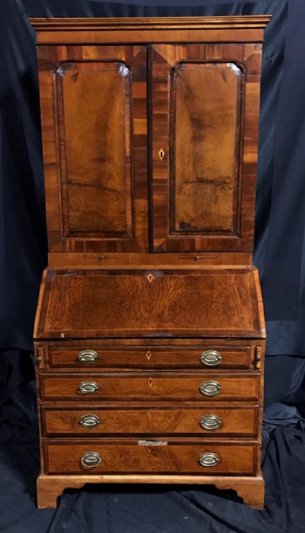 CIRCA 1840's ENGLISH FALL FRONT SECRETARY (1 of 3)