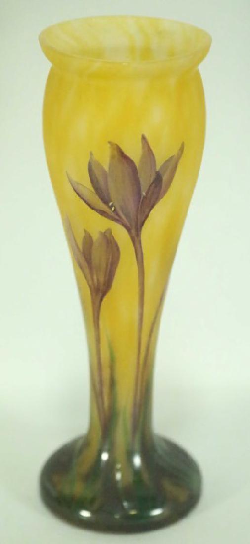 1930's ART DECO DAUM VASE: 1930's ART DECO DAUM VASE Height: 12 in. by Width: 4 in. by Depth: 4 in.