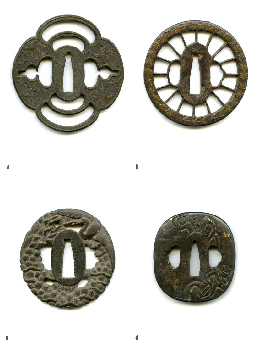4 Japanese Samurai Sword Tsuba. Estate of Carlo Monzino (1 of 9)
