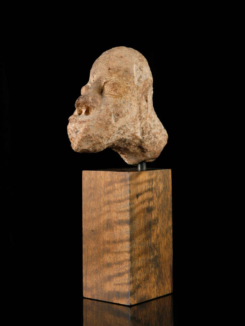 Djenne Kopf / Djenne Head: 3 Kopf, Fragment einer Figur Djenné, Mali Gesockelt (base included) Terrakotta. H 10 cm. Provenienz: Nachlass Gottfried Honegger (1917-2016), Zürich. Die alte Stadt Djenné wurde um 800 n. Chr. gegr