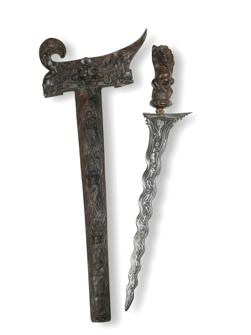 Dolch mit Scheide, "Kris" / double-edged dagger (1 of 3)