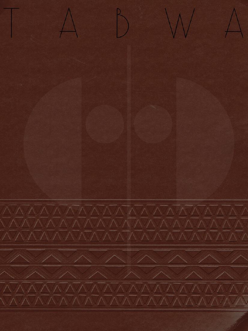 Tabwa.: 100 Tabwa. The rising of a new moon: a century of Tabwa art. Catalogue of exhibition. Roberts, Allen F. Maurer Evan M. Ann Arbor: University of Michigan Museum of Art (1985). English text287 pagesNume