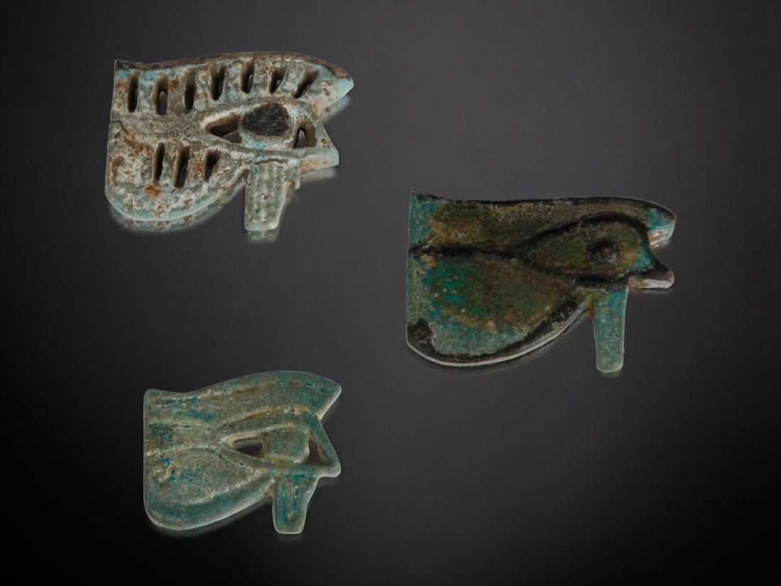 3 Horusaugen-Amulette / not ancient / Kunstgewerbe (1 of 13)