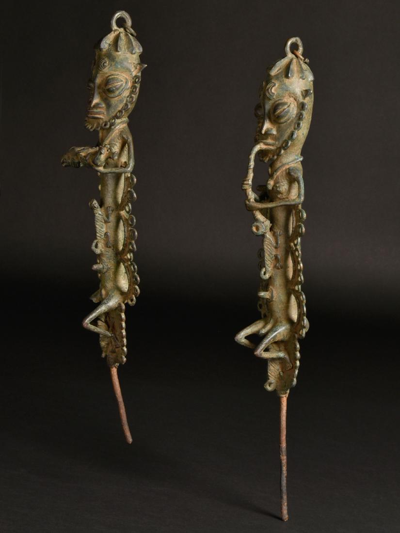 A Pair of Yoruba "edan ogboni" Staffs (1 of 19)