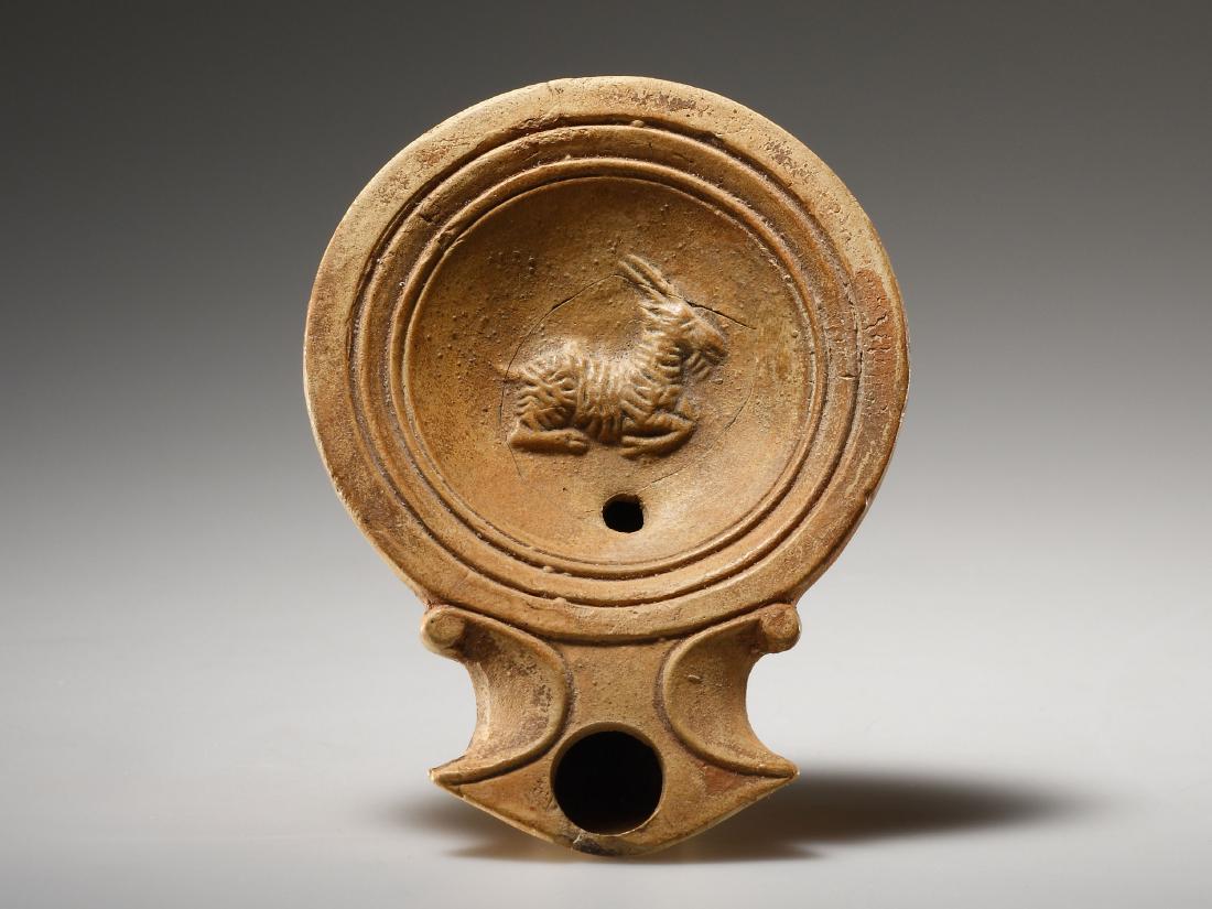 A Roman Lamp With Male Goat (1 of 9)