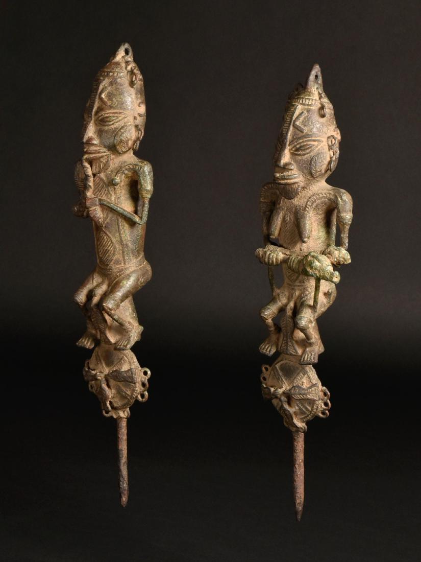 A Pair of Yoruba "edan ogboni" Staffs (1 of 20)