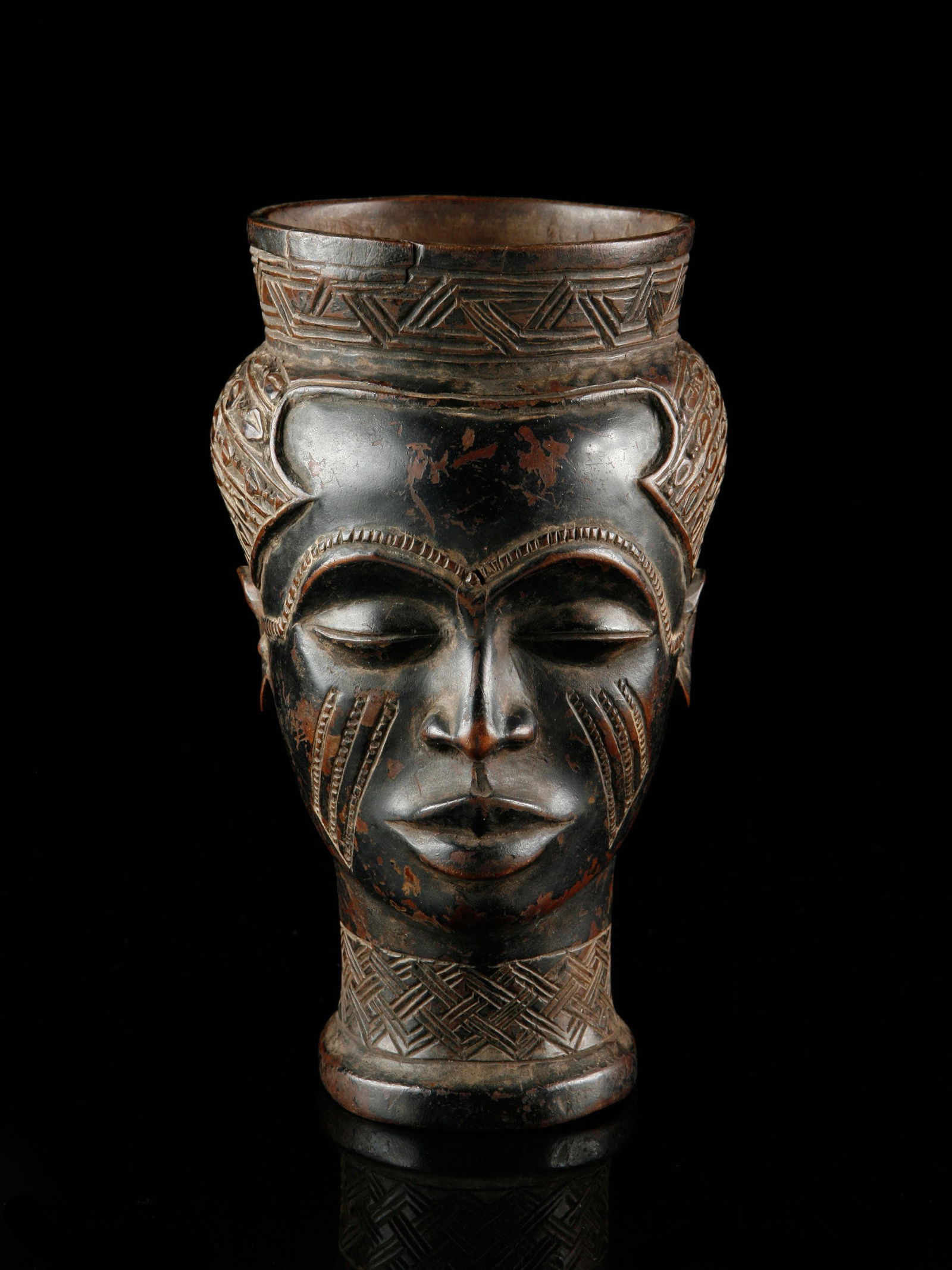 A Kuba Head-Shaped Cup, "mbwoong ntey" (1 of 4)