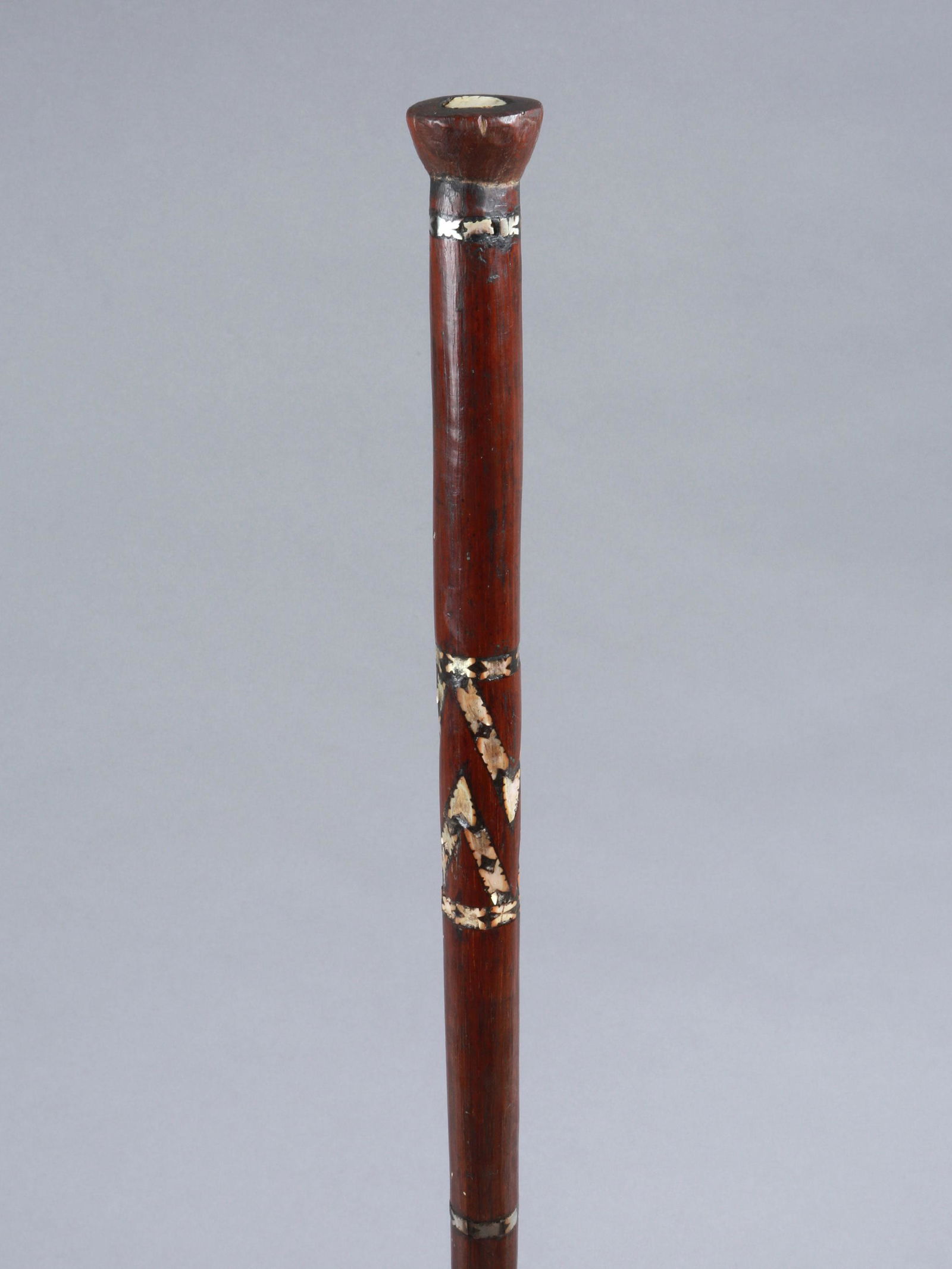 A Solomon Island Inlaid Pearl Shell Staff (1 of 9)