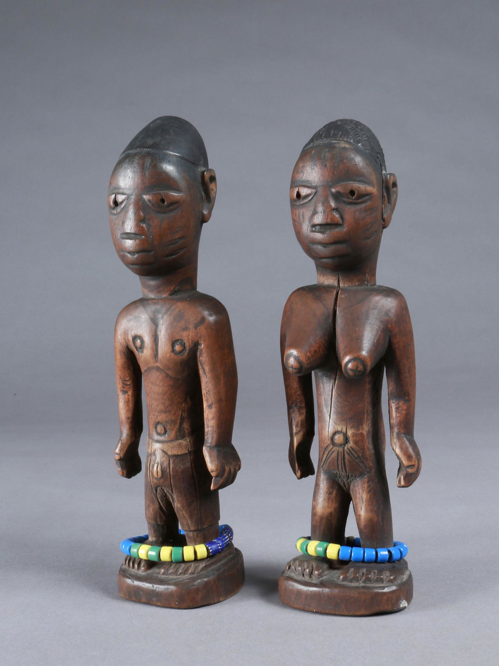 A Yoruba Pair of Twin Figures, "ere ibeji" (1 of 11)