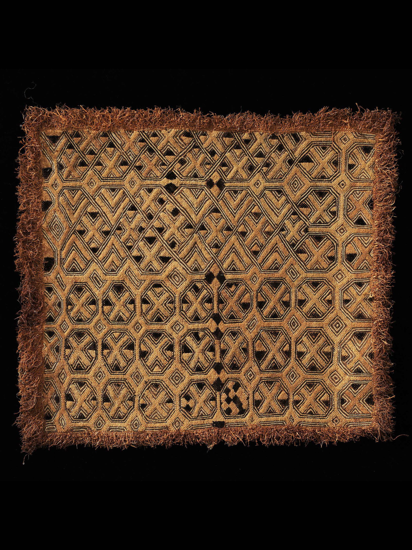 A Kuba Cut-Pile Embroidery Fabric (1 of 1)