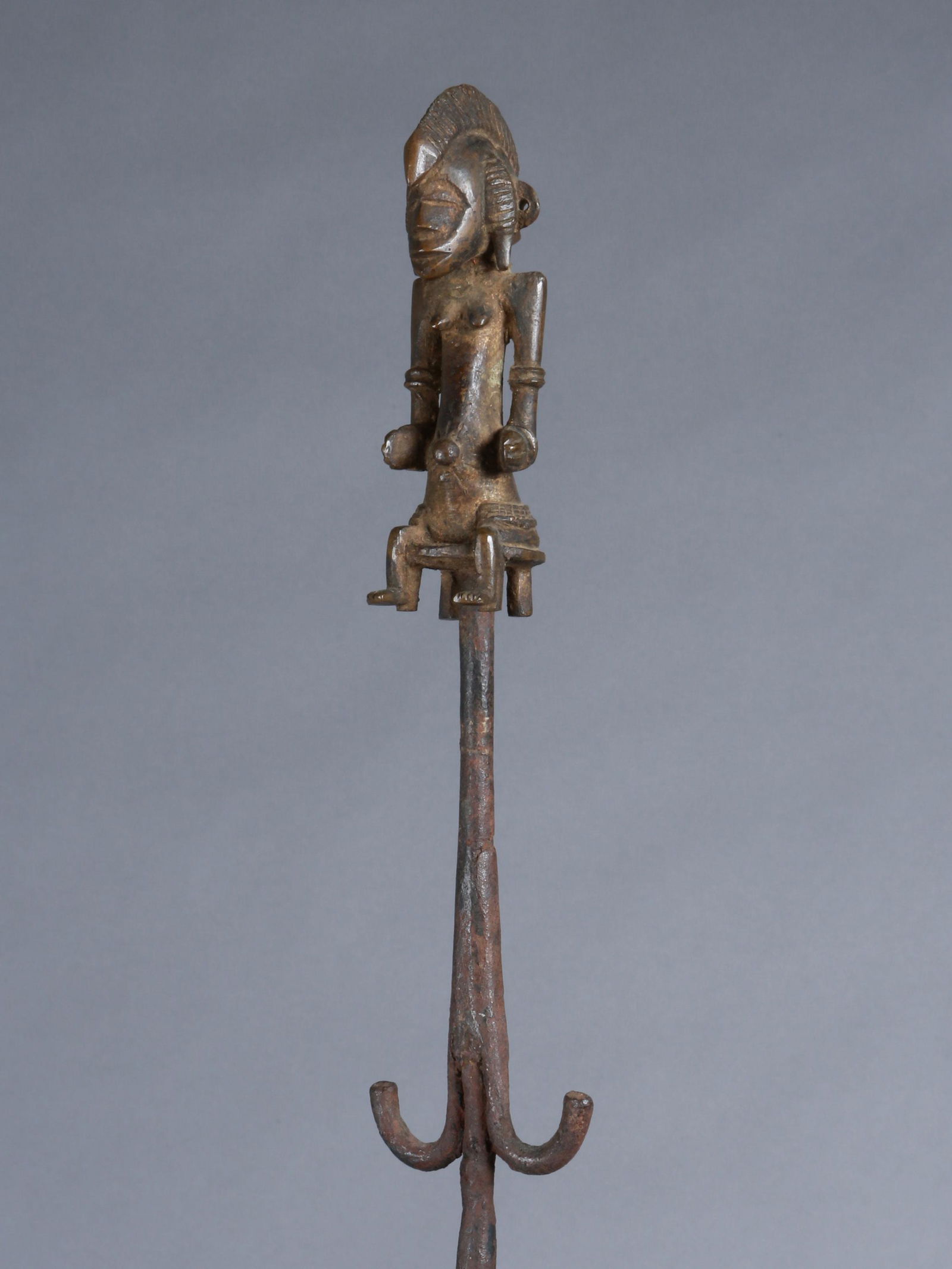 A Rare Senufo Bronze Staff, "tumogani" (1 of 13)