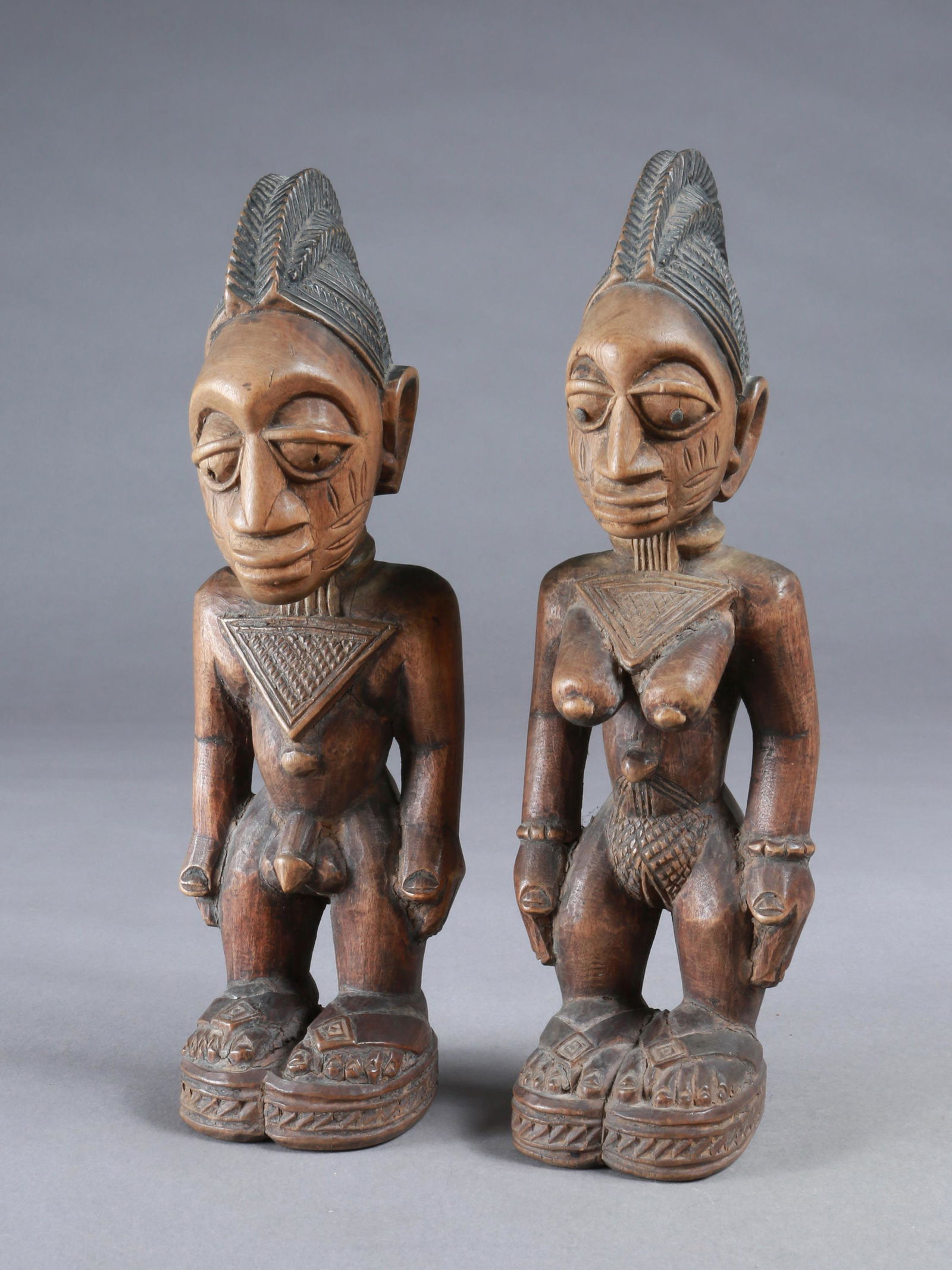 A Yoruba Pair of Twin Figures, "ere ibeji" (1 of 11)