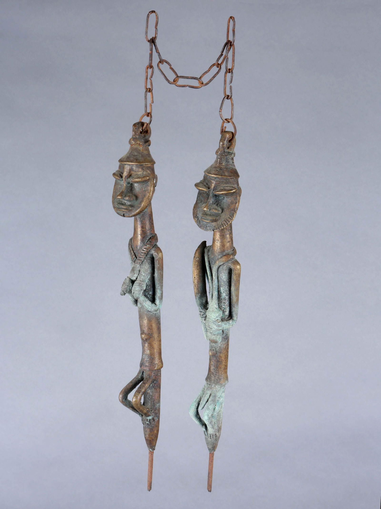 A Pair of Yoruba "edan ogboni" Rods (1 of 6)