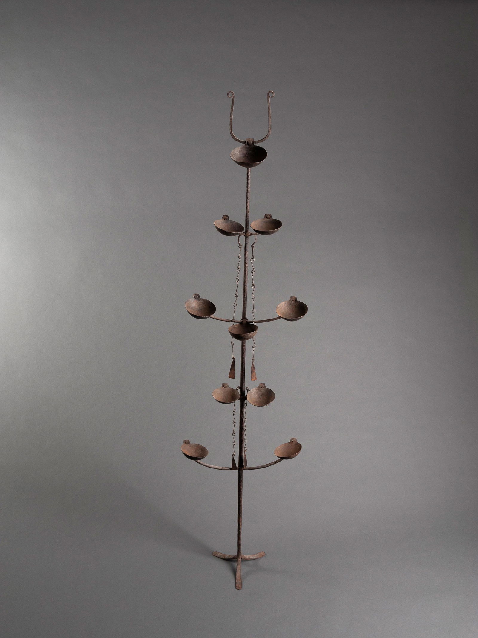 A Dogon Iron Oil Lamp, "binou-bebene" (1 of 10)