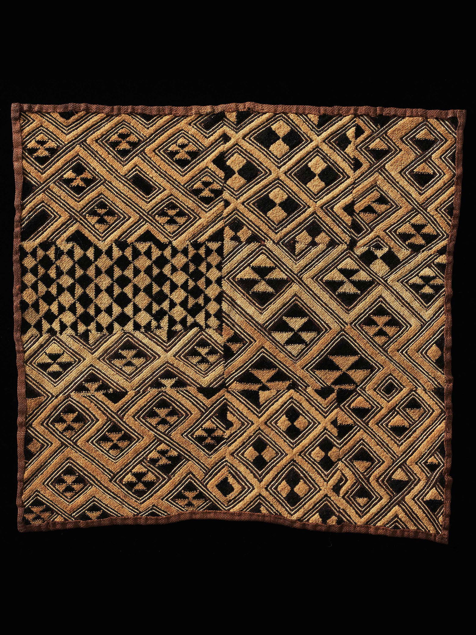 A Kuba Cut-Pile Embroidery Fabric (1 of 1)