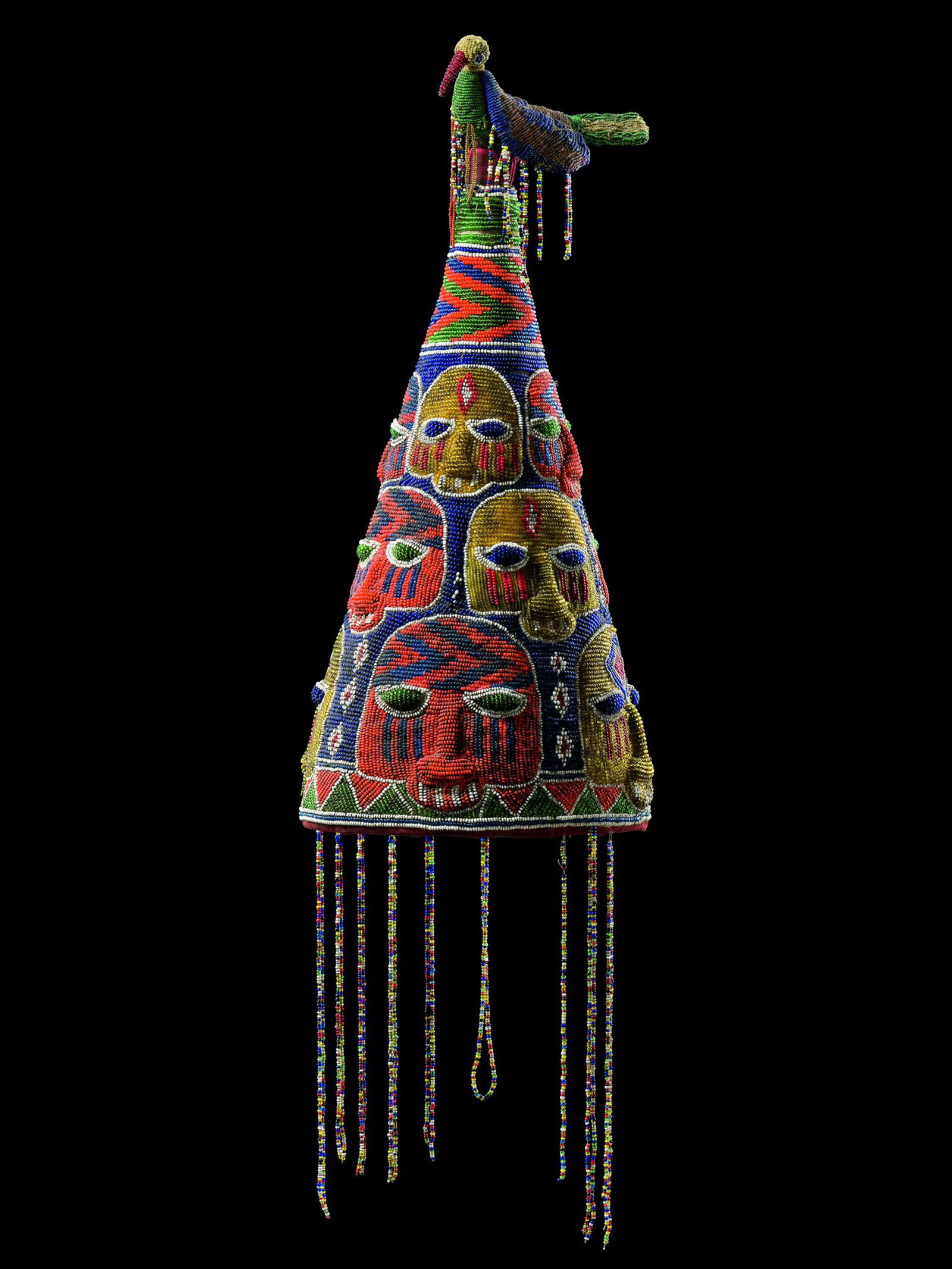 A Yoruba Beaded Crown, "ade" (1 of 3)