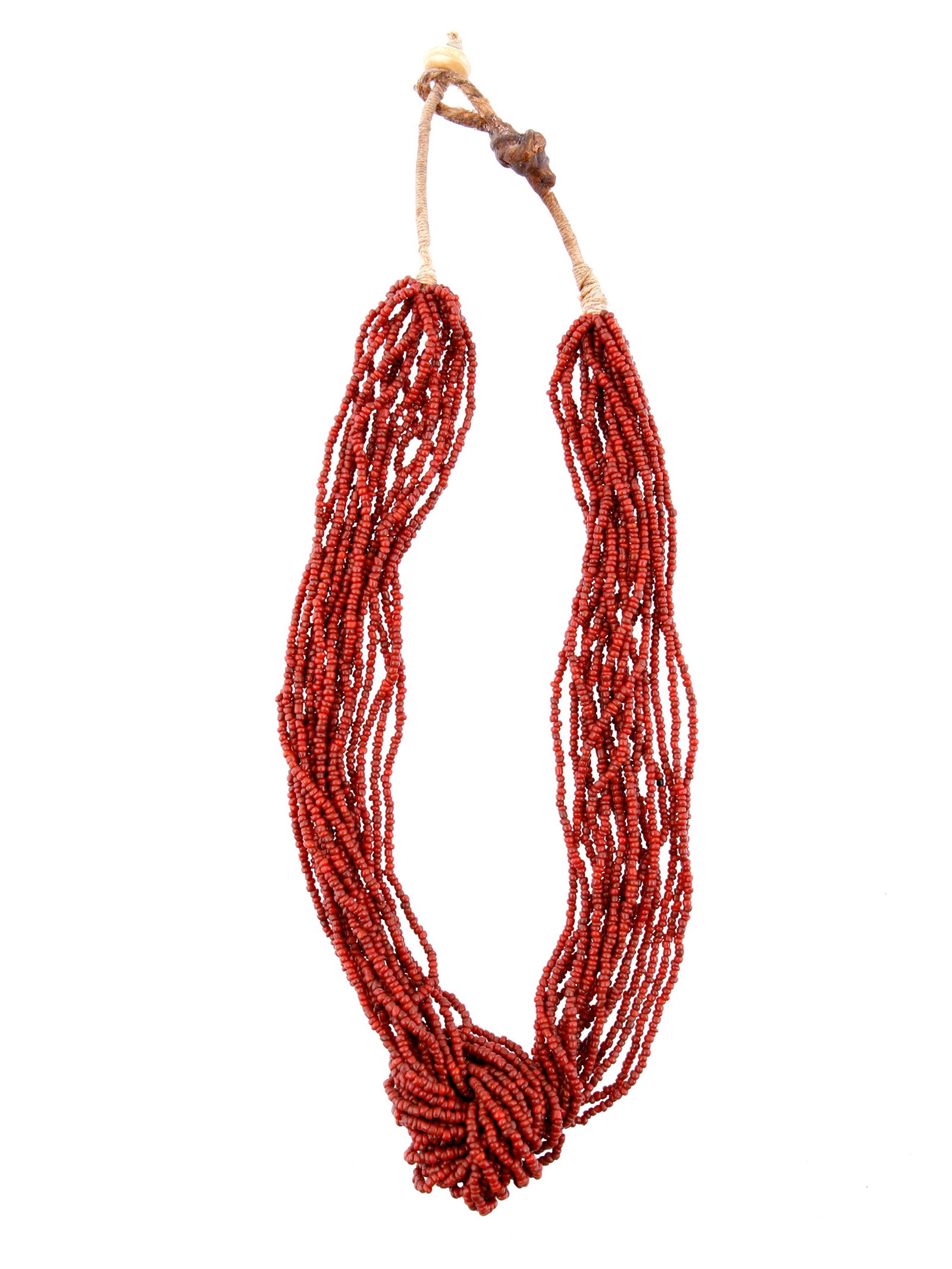 A Naga Necklace: Collier Naga, Indien, Nagaland Glasperlen, Schnur. L 25 cm. Provenienz: Helmut und Marianne Zimmer, Zürich. Anlässlich mehrerer Indien-Reisen in den 1970er Jahren vor Ort erworben. CHF 50 / 100 EUR 