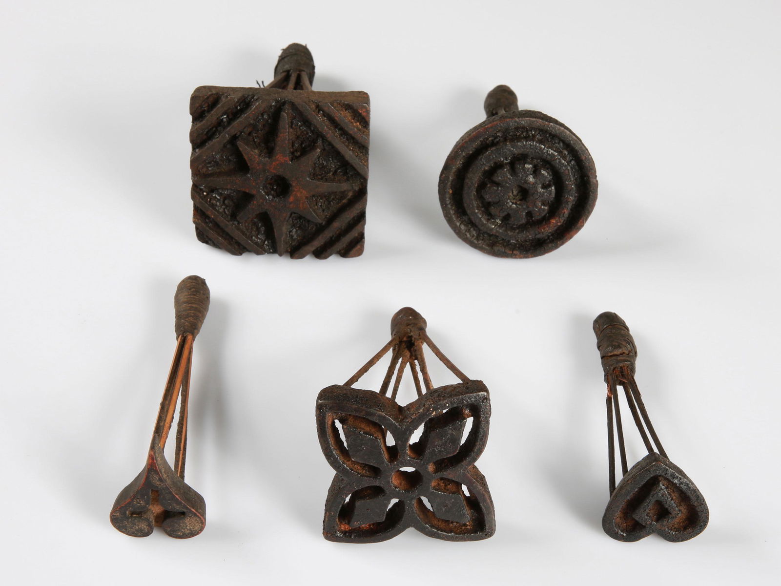 5 Akan Textile Stamps with Adinkra Symbols (1 of 9)